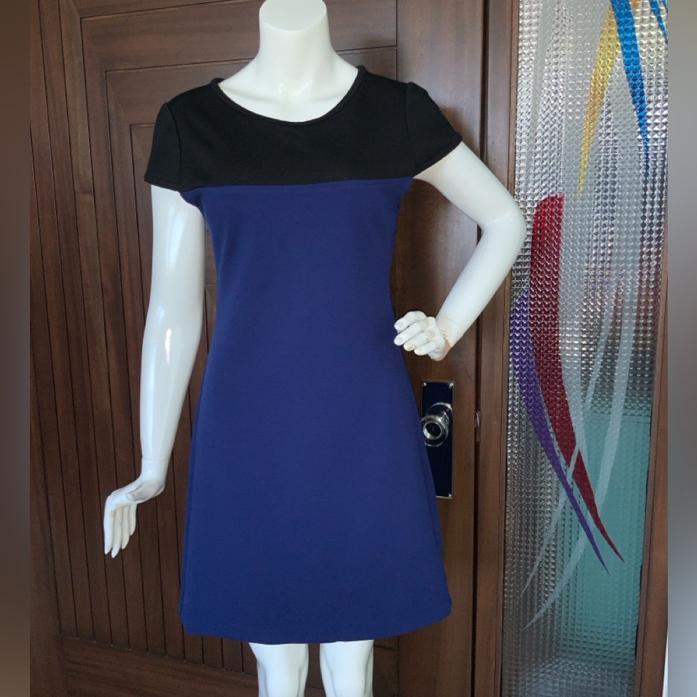 YOANA BARASCHI Dress, Bright Blue & Black, Size M